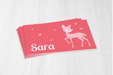 Roze bambi met vlinders Roze bambi met vlinders